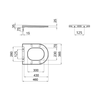 Сиденье для унитаза Qtap (Jay 520,640, Swan 520,640) с микролифтом Slim QT1699SC5176W - 1 фото
