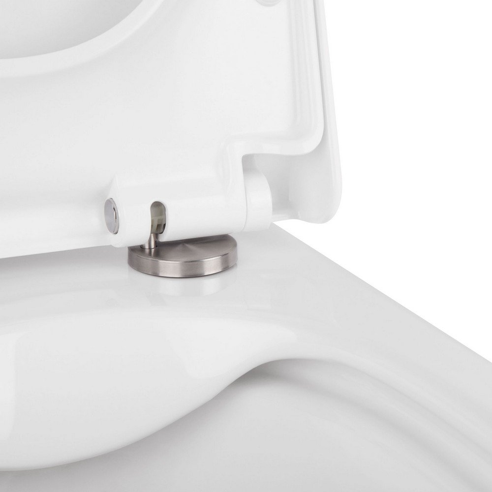 Готовое решение Qtap для ванной комнаты: подвесной унитаз Tern Rimless 490x340x350 + комплект инсталляции Nest 4 в 1 (квадратная клавиша Chrome) - 4 фото
