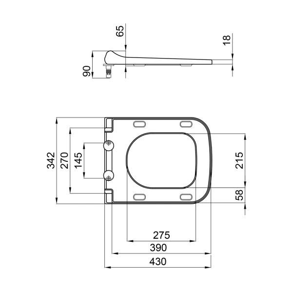 Сидіння для унітаза Qtap Kalao з мікроліфтом Slim QT08991213AW - 1 фото