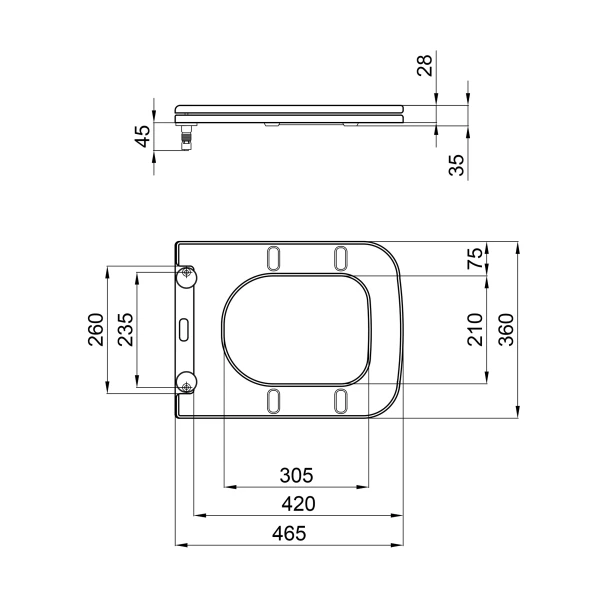 Сидіння для унітаза Qtap (Tern) з мікроліфтом Slim QT99HY2238W - 1 фото