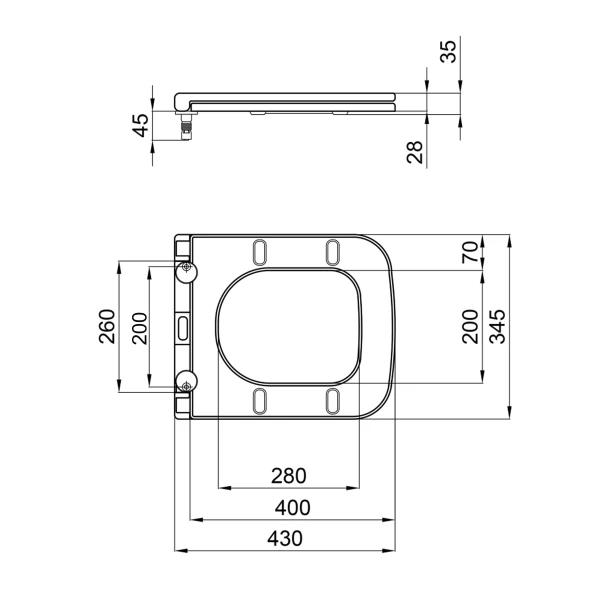 Сиденье для унитаза Qtap (Aries) с микролифтом Slim QT99HXU15W - 1 фото