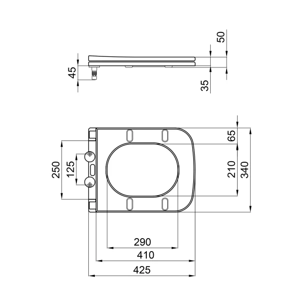 Сиденье для унитаза Qtap Nando с микролифтом Slim QT12991222AW - 1 фото