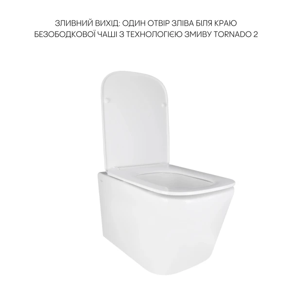 Готовое решение Qtap для ванной комнаты: подвесной унитаз Crow Ultra Quiet 490x360x290 + комплект инсталляции Nest 4 в 1 (квадратная клавиша Chrome) - 7 фото