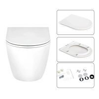 Готове рішення Qtap для ванної кімнати: підвісний унітаз Scorpio Ultra Quiet 520x365x365 + комплект інсталяції Nest 4 в 1 (лінійна клавіша White) - 5 фото