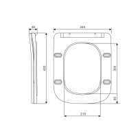 Сиденье для унитаза Qtap (Crow 490) с микролифтом Slim QT99SC6108W - 1 фото