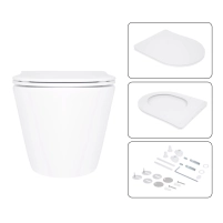 Готовое решение Qtap для ванной комнаты: подвесной унитаз Swan Ultra Quiet 520×360×320 + комплект инсталляции Nest 4 в 1 (линейная клавиша Matt Black) - 6 фото