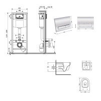 Готове рішення Qtap для ванної кімнати: підвісний унітаз Swan Ultra Quiet 520x360x320 + комплект інсталяції Nest 4 в 1 (лінійна клавіша Matt Black) - 1 фото