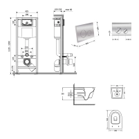 Готовое решение Qtap для ванной комнаты: подвесной унитаз Jay Ultra Quiet 520x360x320 + комплект инсталляции Nest 4 в 1 (круглая клавиша Chrome) - 1 фото