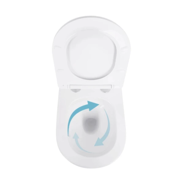 Готовое решение Qtap для ванной комнаты: подвесной унитаз Swan Ultra Quiet 520×360×320 + комплект инсталляции Nest 4 в 1 (круглая клавиша Chrome) - 5 фото