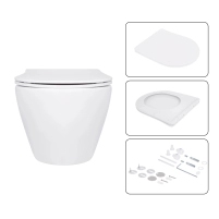 Готовое решение Qtap для ванной комнаты: подвесной унитаз Jay Ultra Quiet 520x360x320 + комплект инсталляции Nest 4 в 1 (квадратная клавиша Satin) - 6 фото