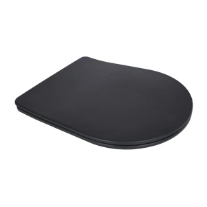 Qtap Сиденье для унитаза (Robin 660, Scorpio 520,660) 460x362x50 мм, Matt Black, с микролифтом, Slim Duroplast, Quick Release QTSC179MB47352