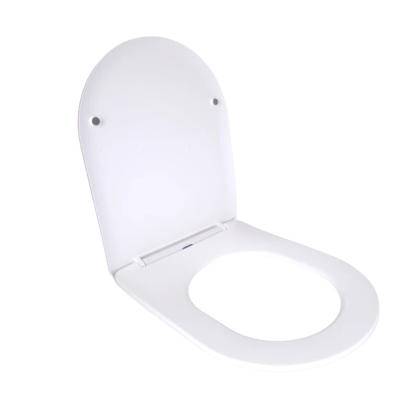 Qtap Сиденье для унитаза напольного (Grand) 560×363×30 мм, White, с микролифтом, Slim Duroplast, Quick Release QT26228301W3 - 1 фото