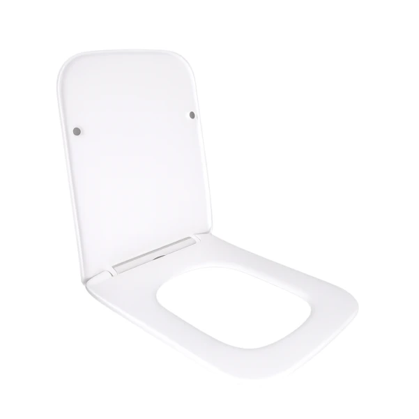 Qtap Сиденье для унитаза напольного (Aries) 445×360×30 мм, White, с микролифтом, Slim Duroplast, Quick Release QT03228302W3 - 1 фото