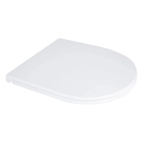 Сидіння для унітаза підлогового (Grand) 560×363×30 мм, White, з мікроліфтом, Slim Duroplast, Quick Release QT26228301W3 Qtap