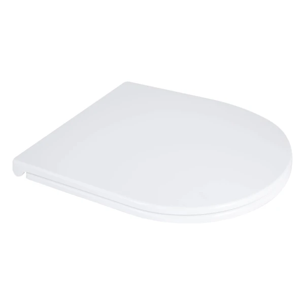 Сидіння для унітаза підлогового (Grand) 560×363×30 мм, White, з мікроліфтом, Slim Duroplast, Quick Release QT26228301W3 Qtap