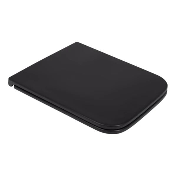 Сидіння для унітаза (Robin 660, Scorpio 520,660) 460x362x50 мм, Matt Black, з мікроліфтом, Slim Duroplast, Quick Release QTSC179MB47352 Qtap
