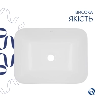 Раковина Qtap Scorpio 510х390х145 White QT1411K490WN - 3 фото