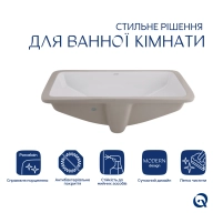 Раковина Qtap Stork 570x390x210 White QT15110522W - 2 фото