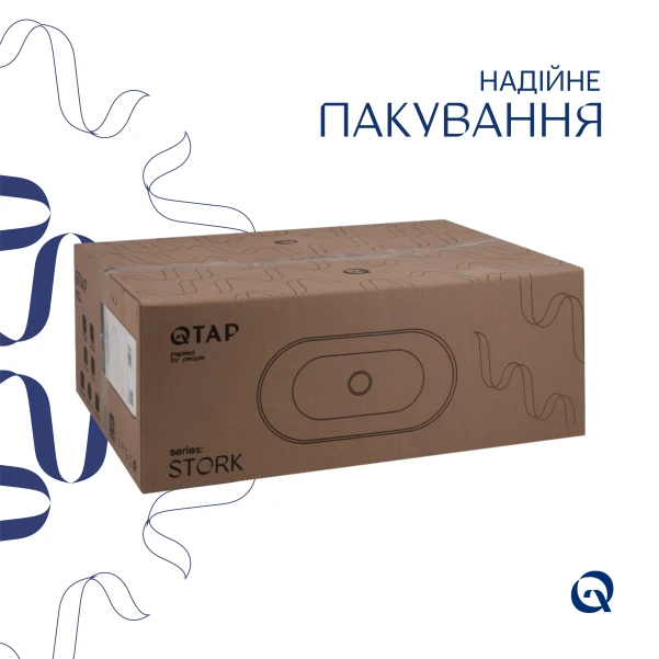 Раковина Qtap Stork 570x390x210 White QT15110522W - 5 фото