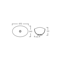 Раковина-чаша Qtap Dove 635x420x150 White QT06118168W - 1 фото