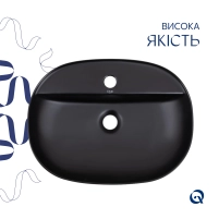 Раковина-чаша Qtap Scorpio 500x380x120 Matt black QT146533MB - 3 фото
