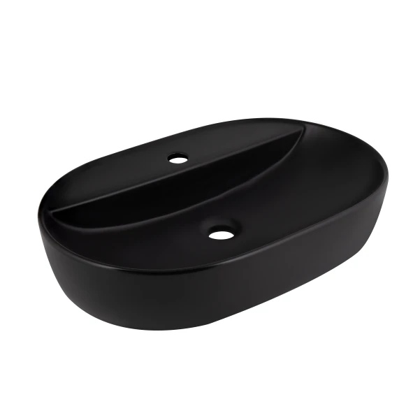 Раковина-чаша Qtap Scorpio 600х400х120 Matt black QT142203MBMBN