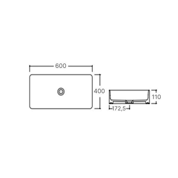 Раковина-чаша Qtap Tern 610x350x135 White QT17118140W - 1 фото
