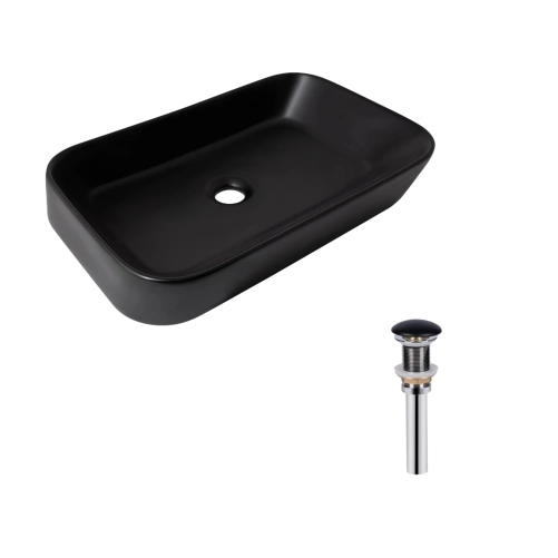 Комплект Qtap Slavonice Black Matt: Змішувач  QTROB4060102B + Шланг QTHADPVCSQ160B + Лійка QTRUC125BLM45951