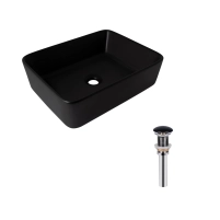 Комплект Qtap Tern: Раковина накладна прамокутна 480х370х135 мм White + Донний клапан PU02