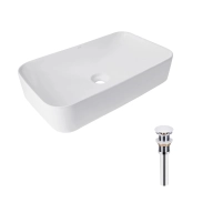 Комплект Qtap Tern: Раковина напольна моноблок 440х380х830 мм White + Донний клапан PU02O
