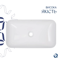 Комплект Qtap Tern: Раковина напольна моноблок 440х380х830 мм White + Донний клапан PU02O - 3 фото