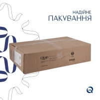 Комплект Qtap Kolibri: Раковина накладна 400x400x140 мм, White, квадратна + Донний клапан Pop-up PU02 - 4 фото