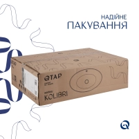 Комплект Qtap Kolibri: Раковина накладная овальная 500x360x140 мм White + Донный клапан PU02 - 4 фото
