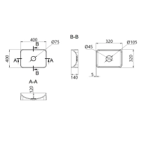 Раковина-чаша Qtap Kolibri 400х400х140 мм White QT10116303W - 1 фото