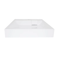 Раковина накладна Qtap Robin 500х380х140 мм, Anthracite, прямокутна, з донним клапаном QT04116302AN - 2 фото
