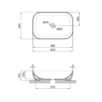 Раковина-чаша Qtap Robin 600x390x150 White QT13112143PW - 1 фото