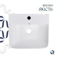 Раковина на пральну машину Qtap Arvin 595x595x115 мм, White QTARV2365WHI48575 - 4 фото