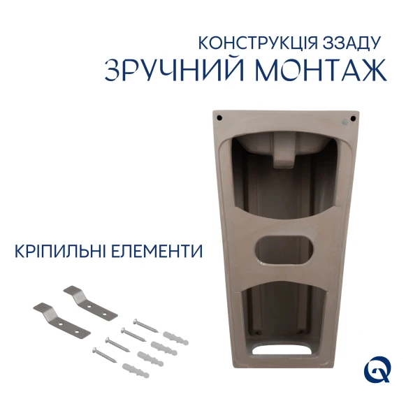 Раковина на пральну машину Qtap Arvin 595x595x115 мм, White QTARV2365WHI48575 - 5 фото