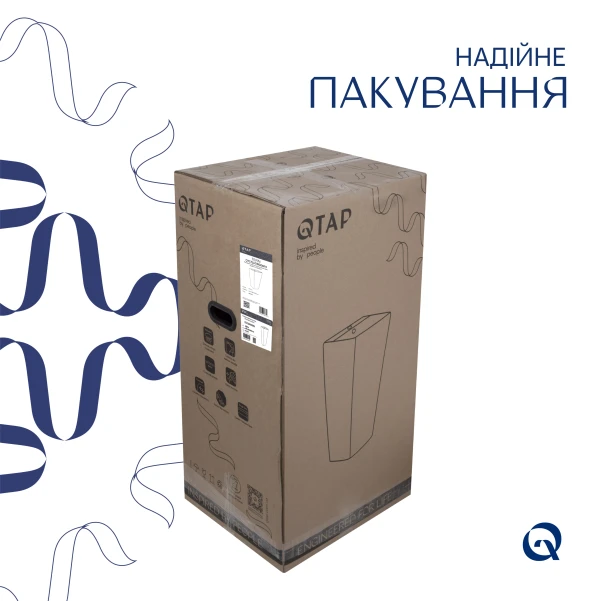 Комплект Qtap Tern: Раковина напольная моноблок 440х380х830 мм White + Донный клапан PU02O - 6 фото