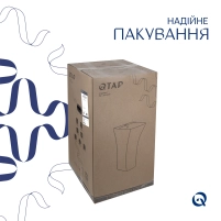 Комплект Qtap Crow: Раковина напольная моноблок 445x420x840 мм White + Донный клапан PU02O - 6 фото