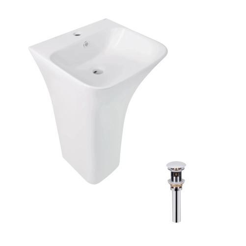 Комплект Qtap Dove: Раковина накладна овальна 415x340x140 мм Matt Black + Донний клапан PU03