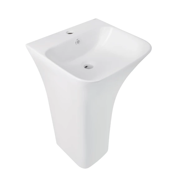 Раковина напольная моноблок Qtap Crow 445x420x840 White QT0511G315WN