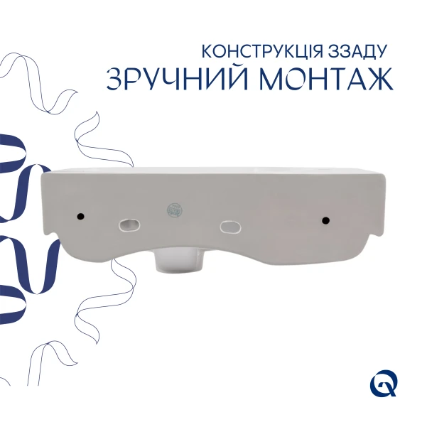 Раковина Qtap Tern 450х250х158 White QT1711H02LW - 4 фото