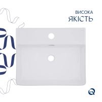 Раковина Qtap Nando LT 500х420х130 White QT12116146AW - 3 фото