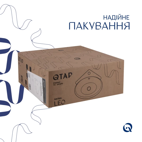 Раковина Qtap Leo 430x285x160 White QT11111008LW - 6 фото