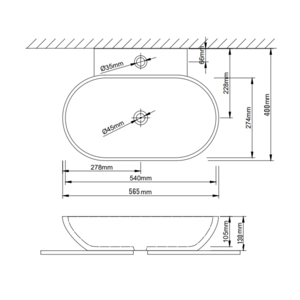 Раковина Qtap Cardinal 565х400х130 White QT0411K177WN - 1 фото