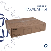 Комплект Qtap Owl: Раковина накладна кругла 400х400х155 мм White + Донний клапан PU02 - 5 фото