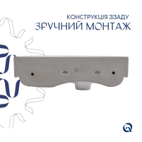Комплект Qtap Virgo N: Раковина накладна 560x380x130 мм, White, прямокутна + Донний клапан Pop-up PU02 - 4 фото