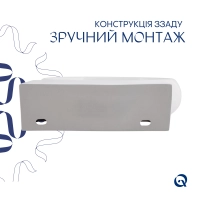 Комплект Qtap Leo: Раковина подвесная овальная правая 430x285x160 мм White + Донный клапан PU02O - 4 фото