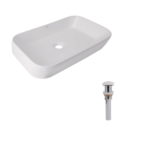 Комплект Qtap Scorpio: Раковина накладна 600x400x120 мм, Matt Black, овальна + Донний клапан Pop-up PU03